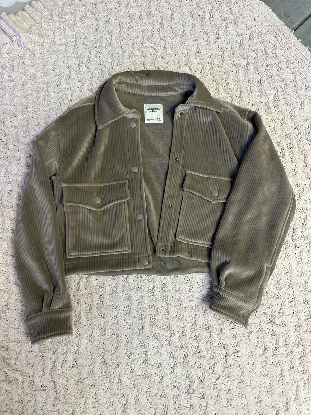 Abercrombie & Fitch tan Corduroy Cropped Jacket